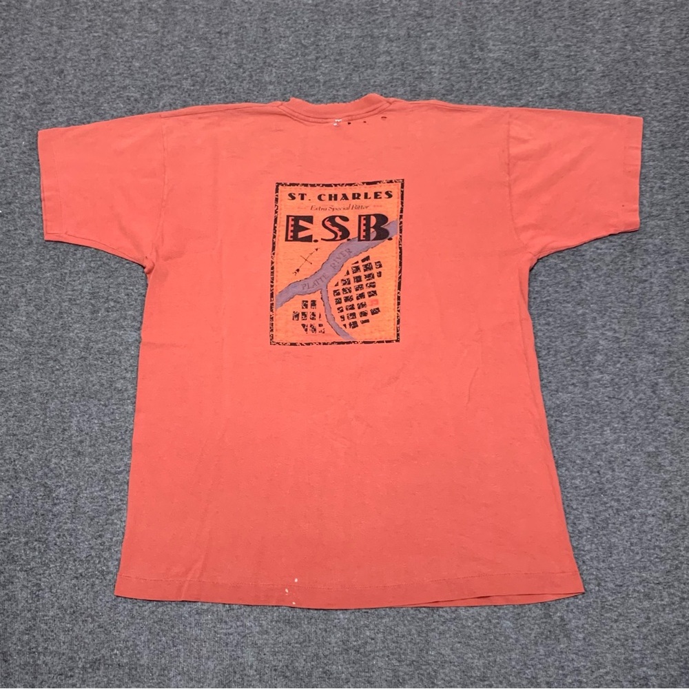 Vintage 90s Wynkoop Brewing St. Charles Extra Special Bitter Beer Pink Tee XL